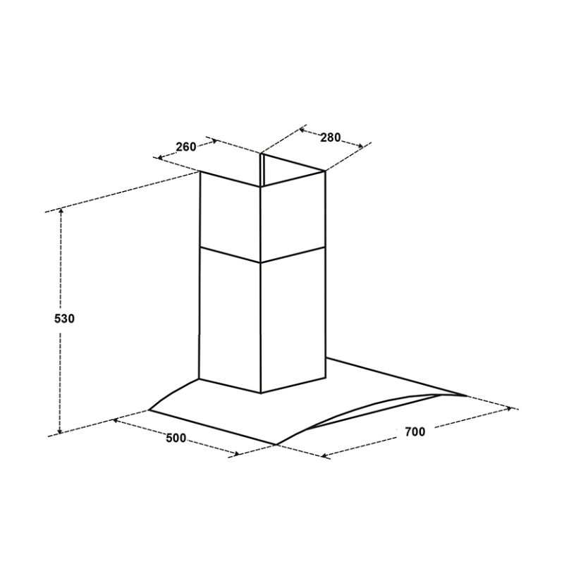 Máy hút mùi áp tường Binova BI-56-GT-070