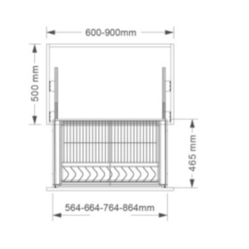 Giá xoong nồi Inox SUS304 nan dẹt GrandX XP.60S1