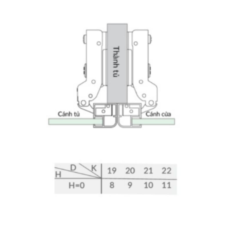 Bản lề cong lắp trùm nửa Capella cho cửa nhôm GrandX XC.A107B0