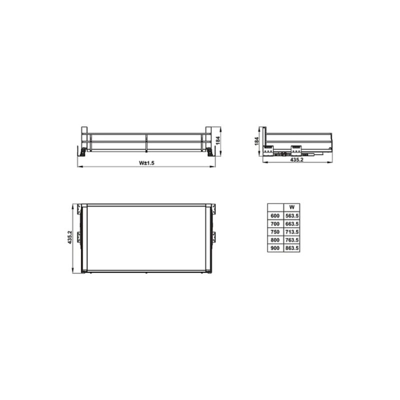 Bộ rổ xoong nồi Hafele Kason 549.08.868 900mm0