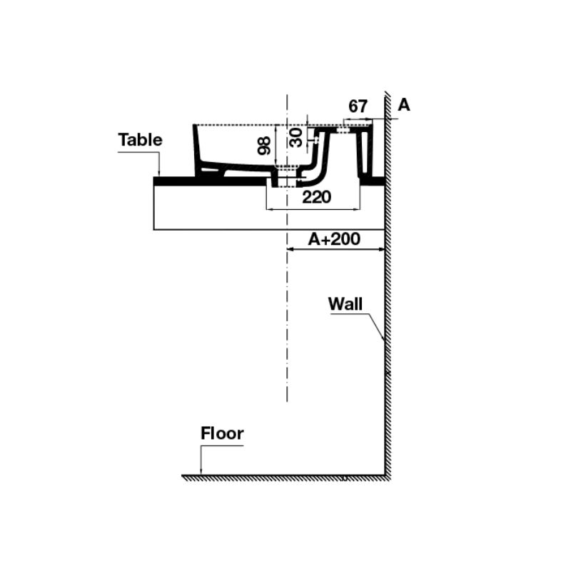 Chậu lavabo đặt bàn Sapporo Hafele 588.79.0722