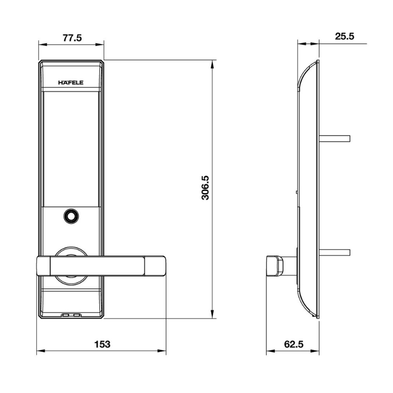 Khóa Điện Tử EL7500 Hafele 912.05.7280