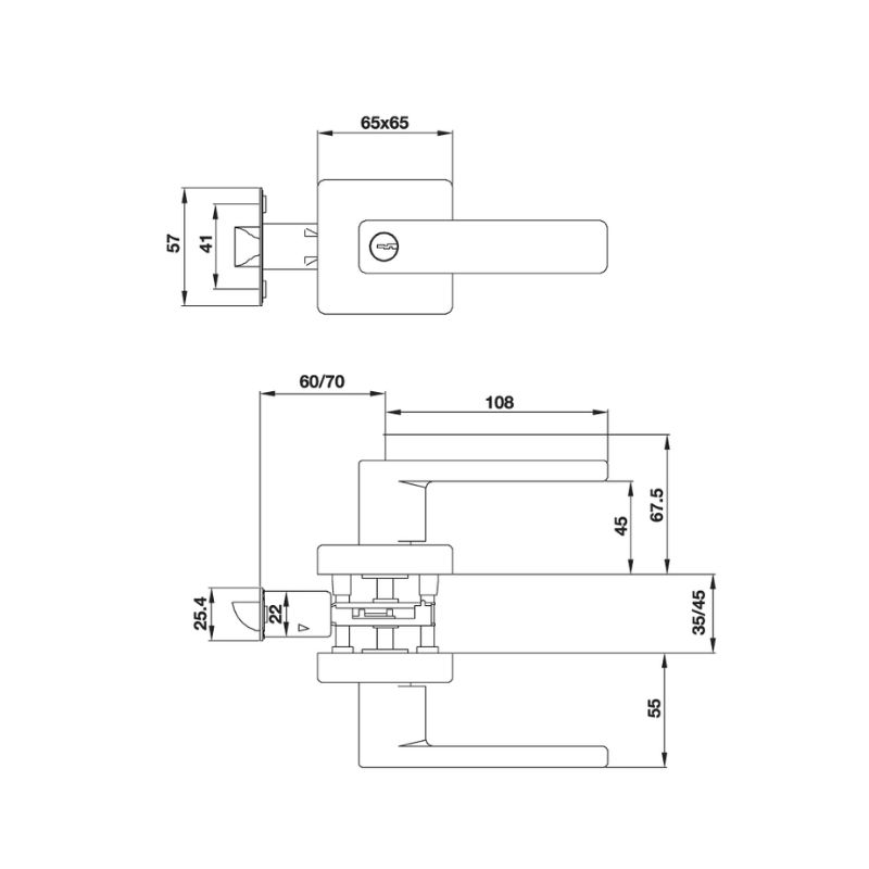 Khóa tay nắm gạt cửa WC Häfele DIY 499.63.9732