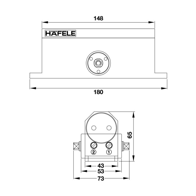 Thiết bị đóng cửa tự động 80Kg Hafele 499.30.0020