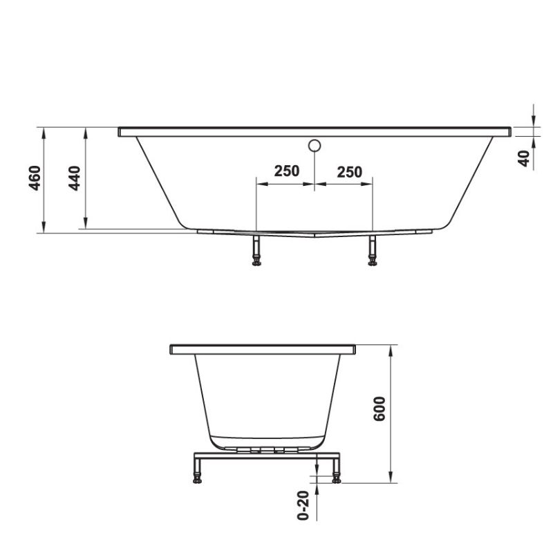 Bồn tắm âm hình bầu dục Nagoya 1700 Hafele 588.79.6001