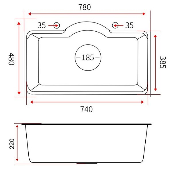 Chậu rửa bát Henry HR-C7848IH Semicicle1