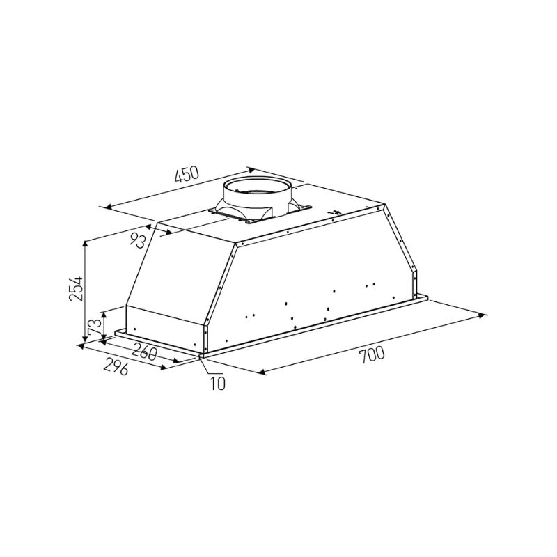 Máy hút mùi âm tủ Binova BI-28-AT-070