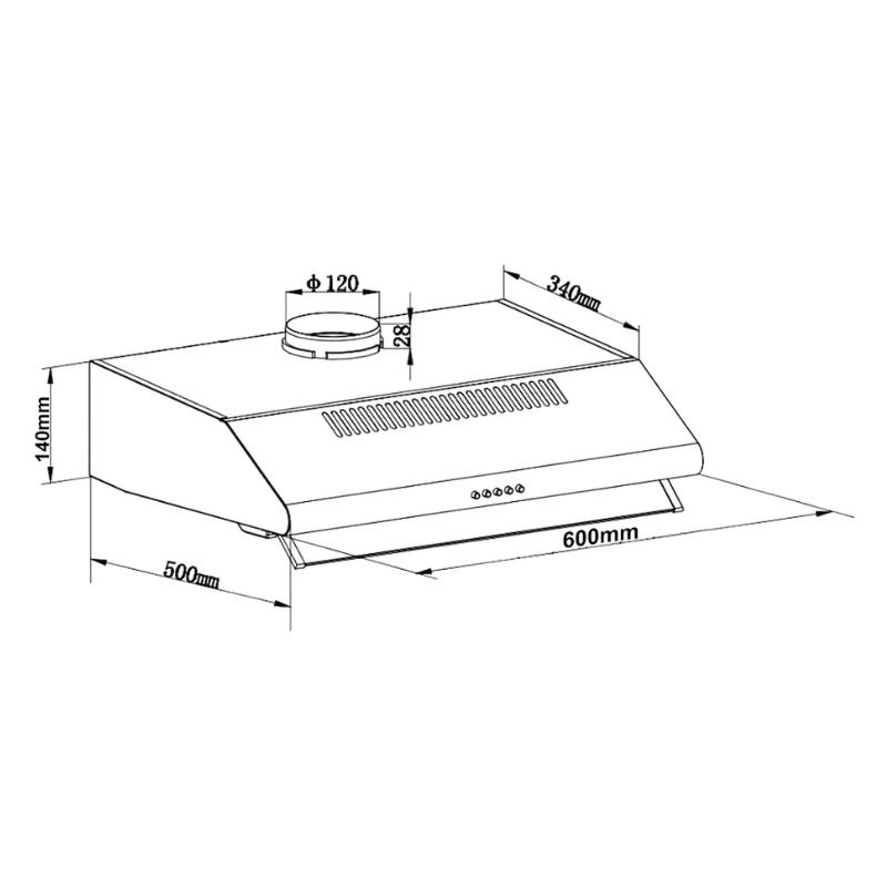 Máy hút mùi áp tường Binova BI-23-B-060