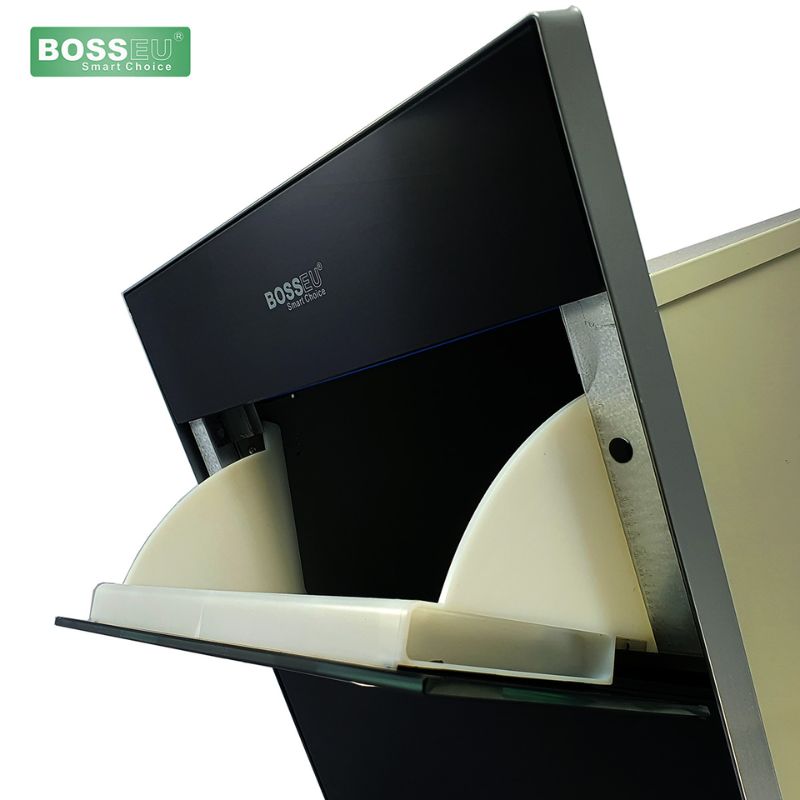 Thùng gạo gương nút nhấn BossEU BS300 Black2