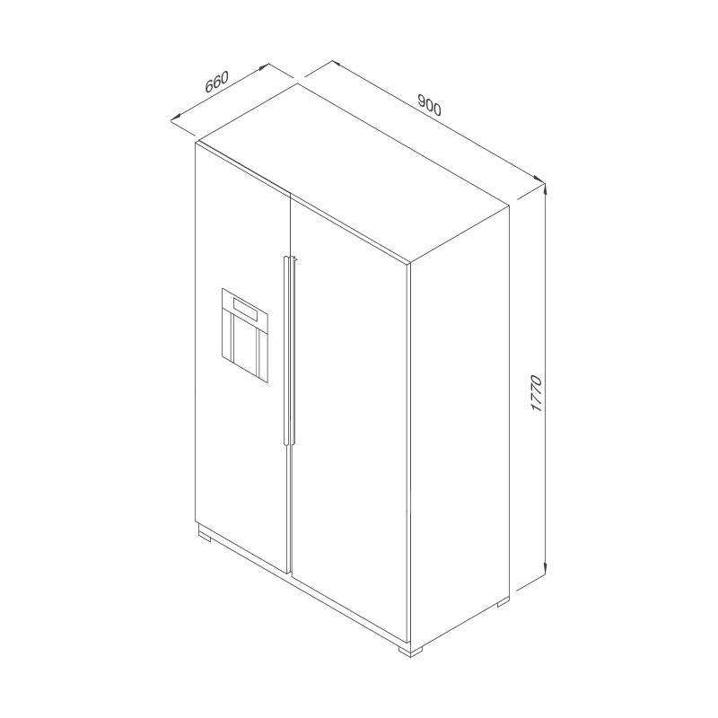 Tủ lạnh Side by Side Malloca MF-547 SIM0