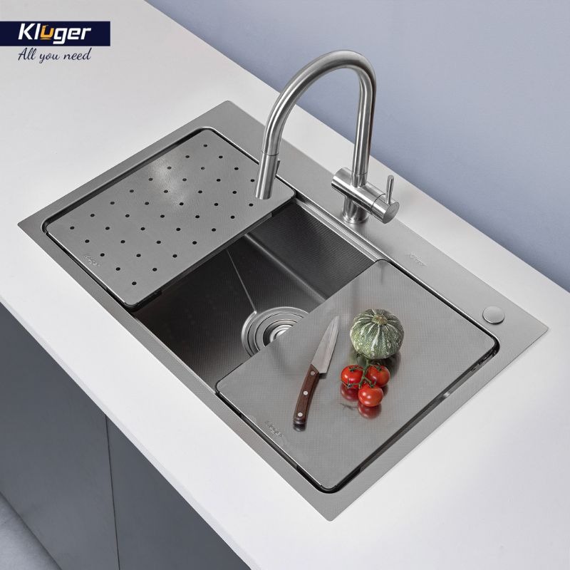 Chậu rửa bát 1 hố Kluger KW8181FS-S81 Plus1