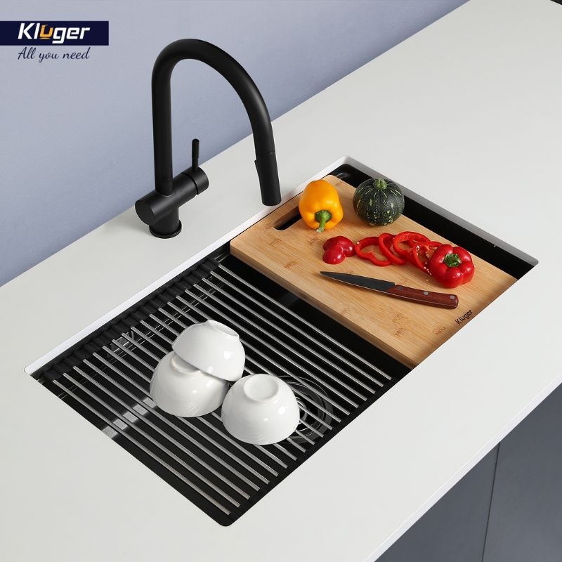 Chậu rửa bát 1 hố Kluger KWU8161FB-S76 Plus1