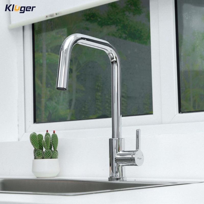 Vòi rửa bát nóng lạnh Kluger KLF0015C có dây rút0