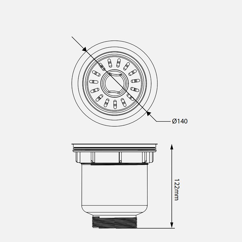 Bát rác inox Kluger KS-501DN1452