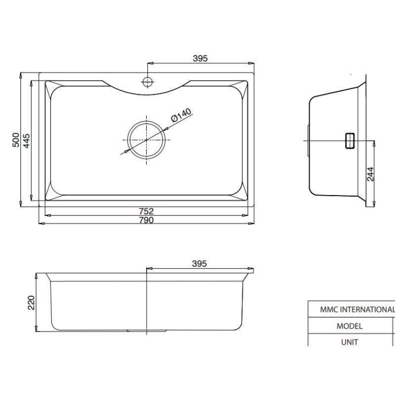 Chậu rửa bát 1 hố Kluger KW8191FS-S792