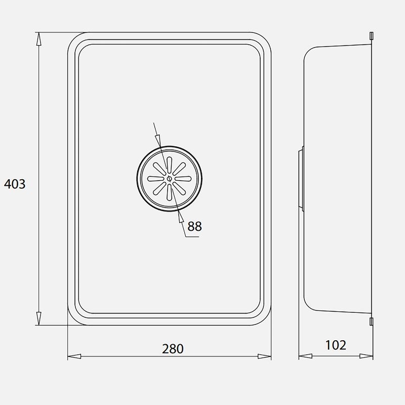 Chậu rửa phụ inox Kluger KSWB-402FS1