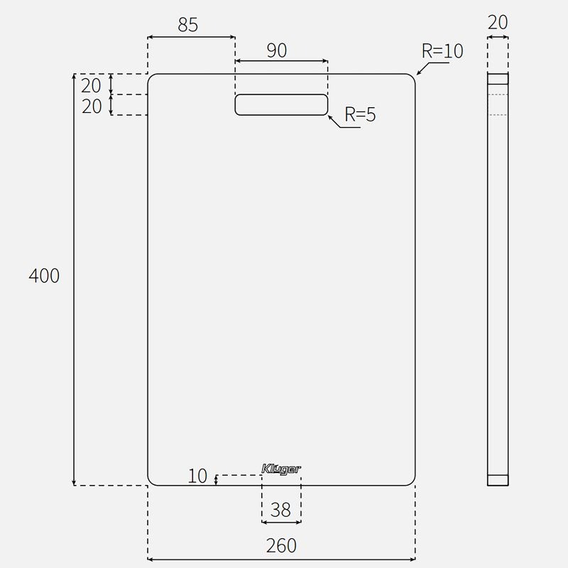 Thớt gỗ tre Kluger KCB-101W2