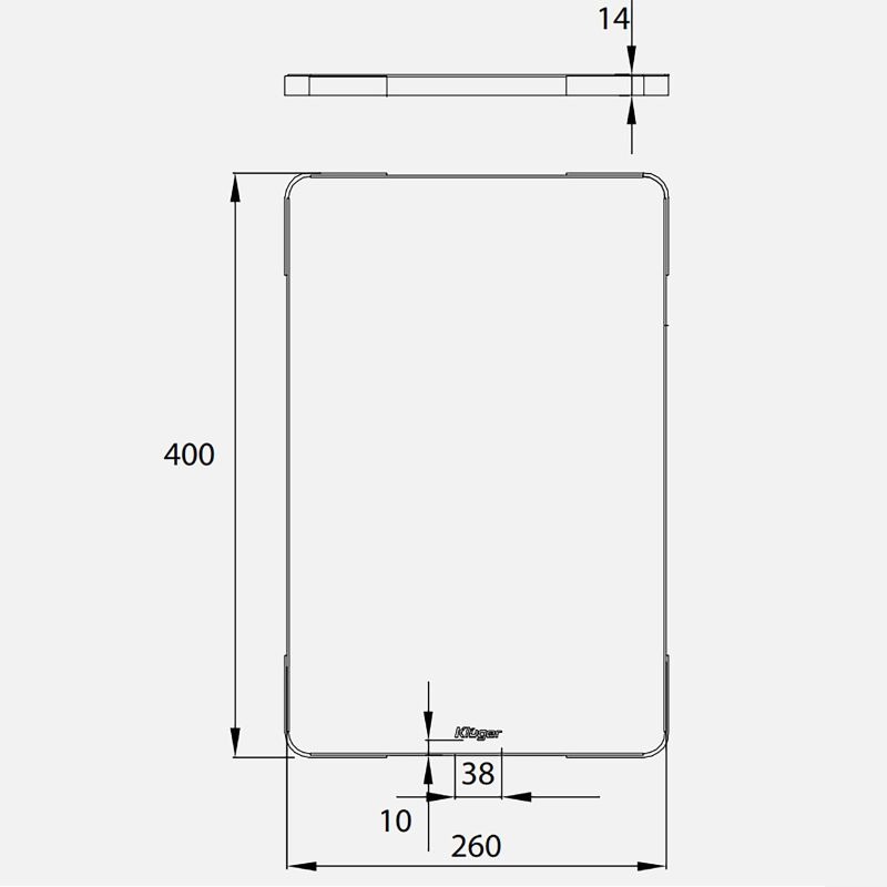 Thớt inox Kluger KCB-121FS2