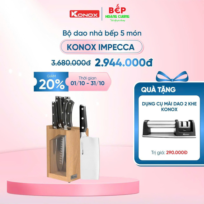 Bộ dao làm bếp cao cấp 5 món Konox Impecca