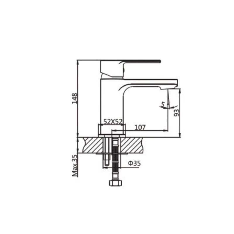 Vòi chậu lavabo nóng lạnh Paul Schmitt PA012F0