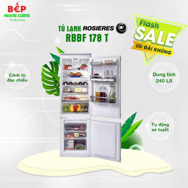 Tủ lạnh âm tủ 250 lít Rosieres RBBF 178T