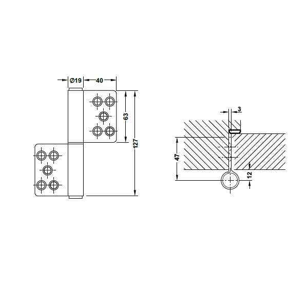 Bản Lề Nâng Hạ 80Kg Hafele 926.13.9030