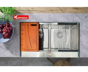 Chậu rửa chén bát Konox Workstation - Apron Series KN8750DA