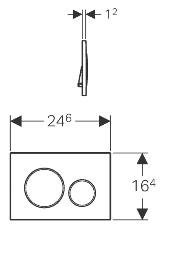 Nút xả thải toilet Sigma20 Chrome mờ Hafele 588.53.532