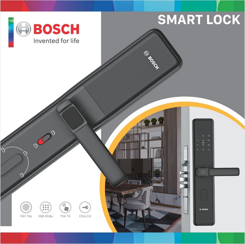 Khóa cửa điện tử Bosch ID-30BKB màu đen1