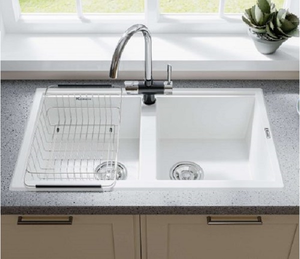 Chậu rửa bát Konox Granite Sink Phoenix Smart 860 - White Silver0