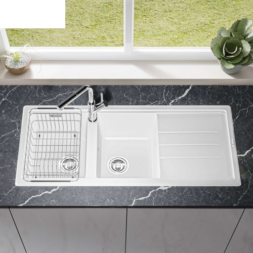 Chậu rửa bát Konox Granite Sink Phoenix Smart 1160 – White Silver0
