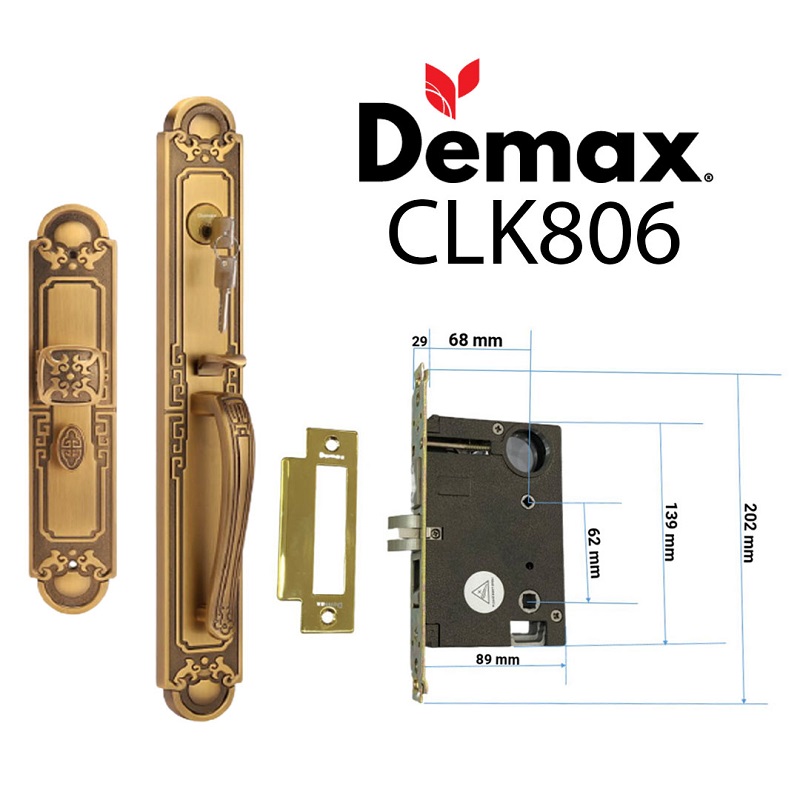 Khóa đồng đại sảnh Demax CLK8060