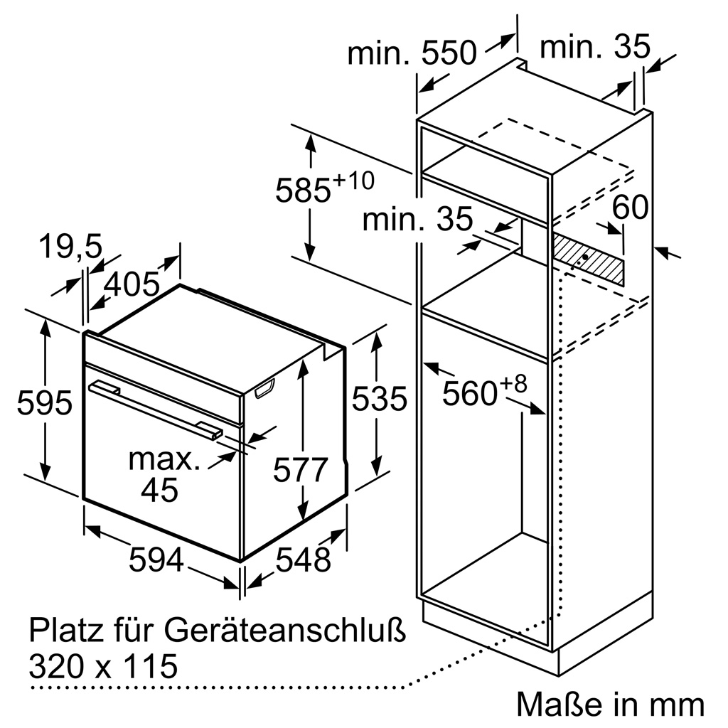 Thông số kỹ thuật của Lò nướng kèm hấp Bosch HSG636BB1