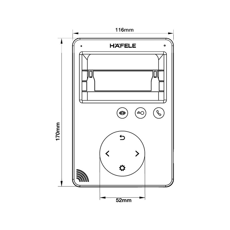 Màn hình cửa Hafele SLEEK 4.3" - Nút nhấn cảm ứng 959.23.0843