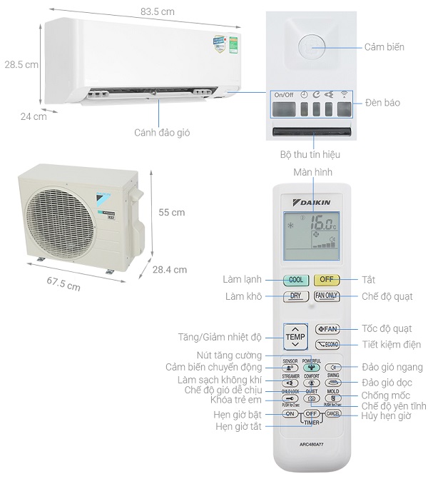 Điều hòa Daikin Inverter 1.5 HP FTKY35WMVMV0