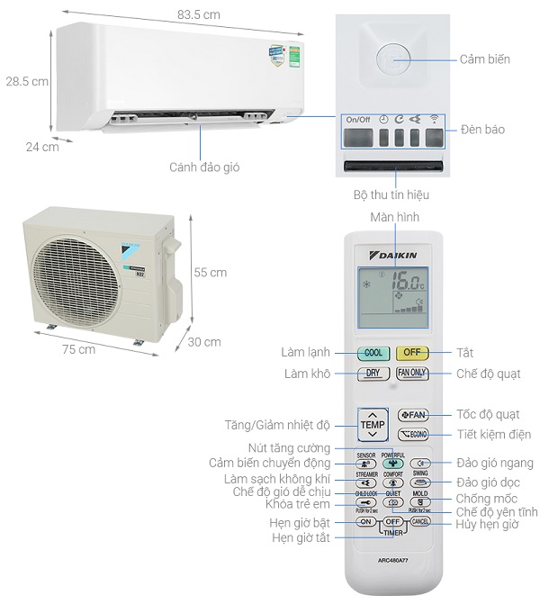 Điều hòa Daikin Inverter 1 HP FTKY25WMVMV0