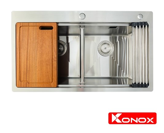 Chậu rửa chén bát Konox Workstation - Topmount Series KN8850TD