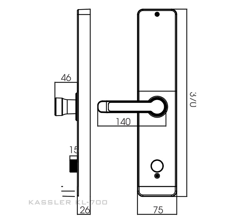 Khóa cửa thông minh khóa vân tay Kassler KL-700 APP2