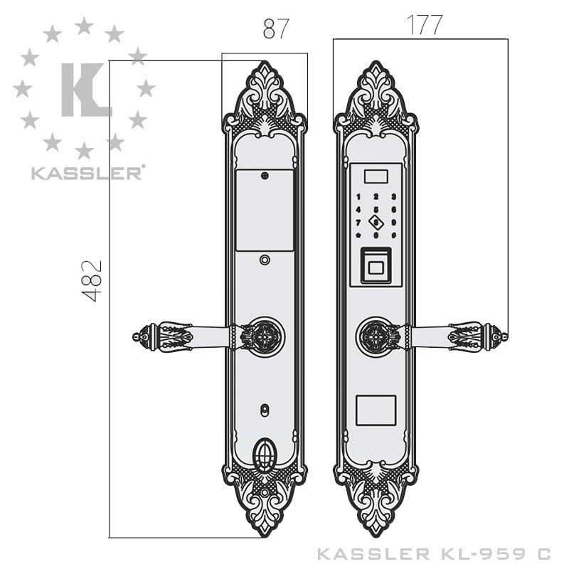 Khóa điện tử Kassler KL-959C/ Khóa đại sảnh2