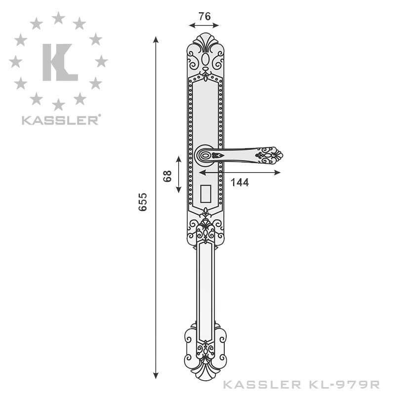 Khóa điện tử Kassler KL 979 R/ Khóa vân tay tân cổ1