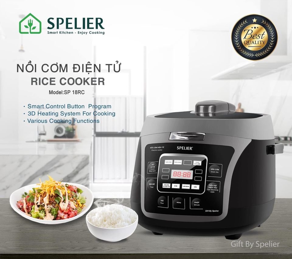 Nồi cơm điện tử Rice Cooker Spelier SP 18RC