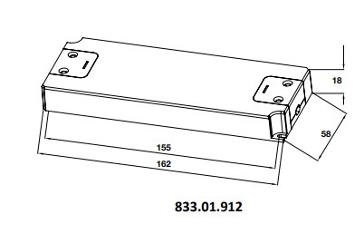 Nguồn đèn Led STELLA 12V CUCINA 833.01.912 161 x 57 x 190