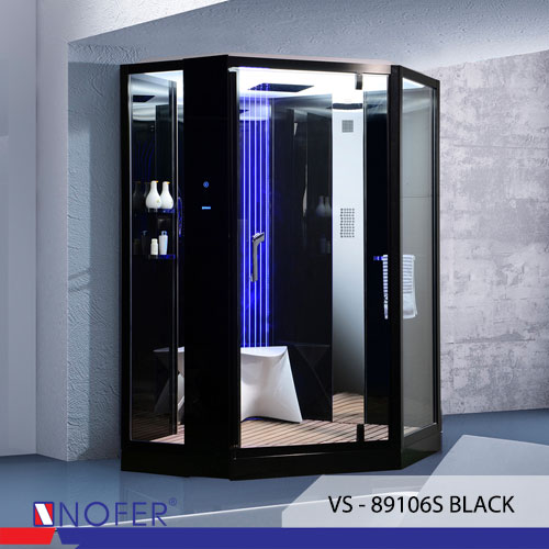 Phòng xông hơi Nofer VS-89106S White/Black