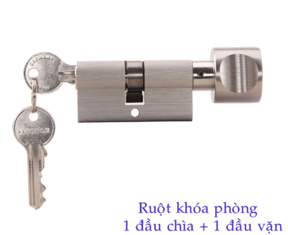 Ruột khóa 1 đầu chìa, 1 đầu vặn Hafele 916.96.305, 60mm Đồng thau