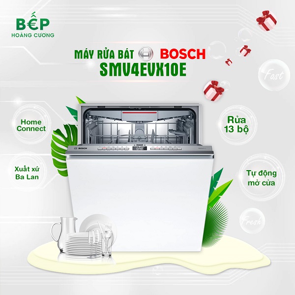 Máy rửa bát âm tủ toàn phần Bosch SMV4EVX10E - Nhập khẩu Đức
