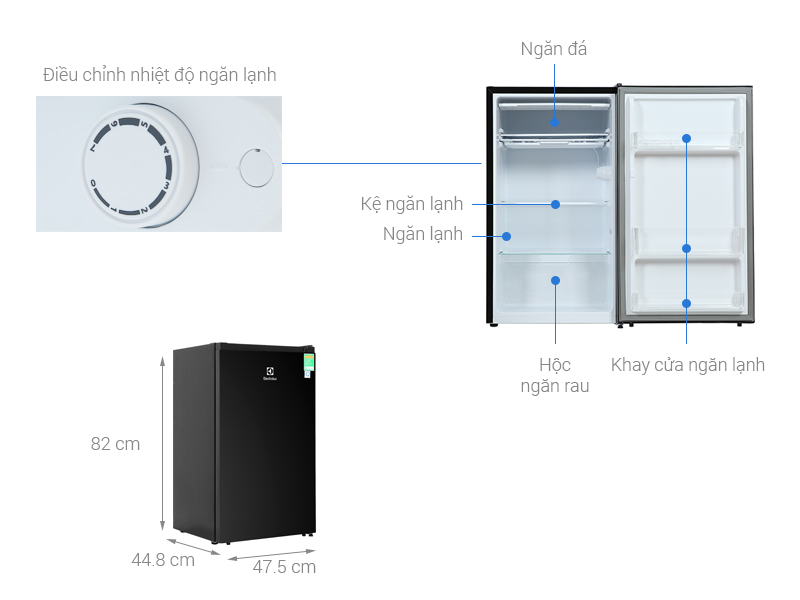 Tủ lạnh Electrolux 94 Lít EUM0930BD-VN2
