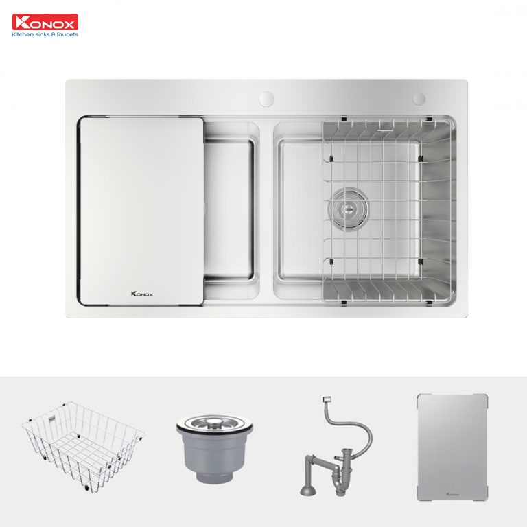 Chậu rửa bát Konox chống xước Workstation Sink – Topmount Sink KN8651TD Dekor0
