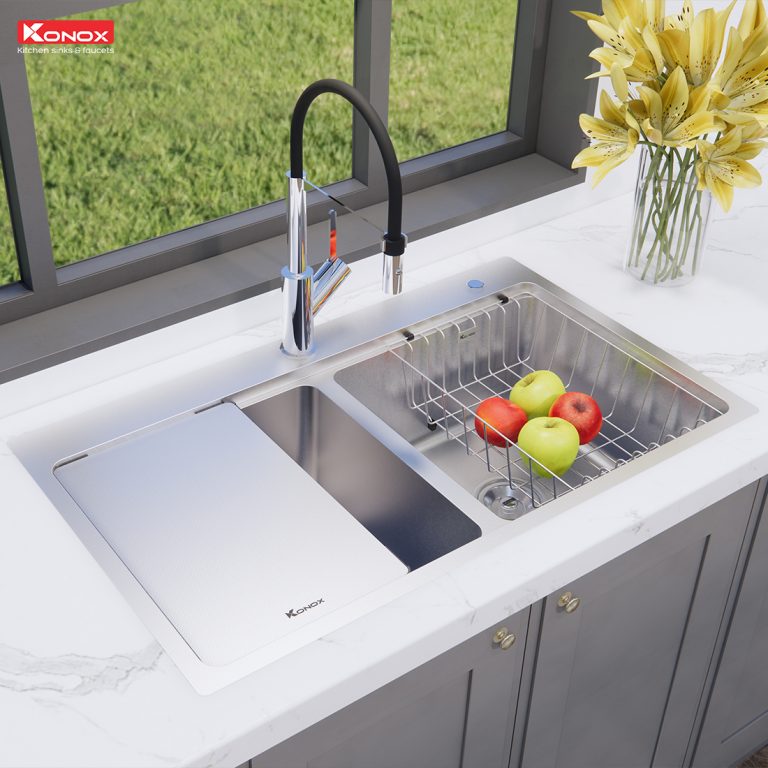 Chậu rửa bát Konox chống xước Workstation Sink – Topmount Sink KN8651TD Dekor2