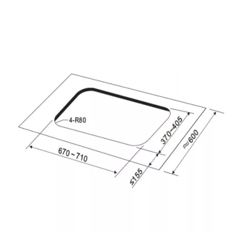 Bếp gas âm Brandt TG2282BBL0