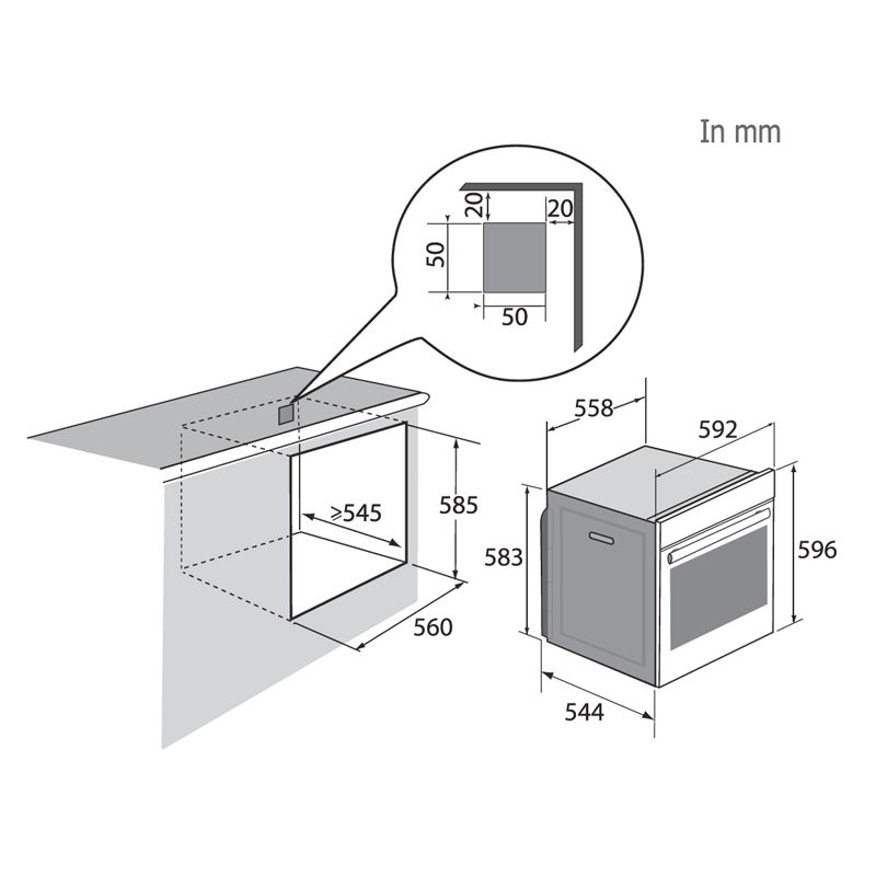 Lò nướng âm tủ 73L Brandt BOP7568LX0